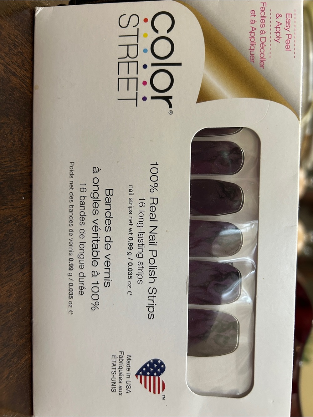 Color Street Smoke’s On You Deep Plum Nail Polish Strips - 16 Pack